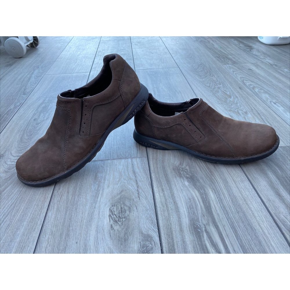 Merrell Neptune Dark Brown Leather Slip On Shoes Men’s Size US 15 J43963